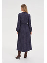 Moodo Hosszú kék ruha hosszú ujjakkal Moodo