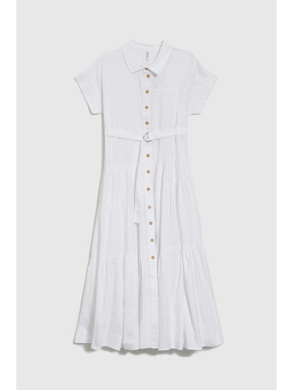 Moodo Moodo hosszú női ing ruha - fehér