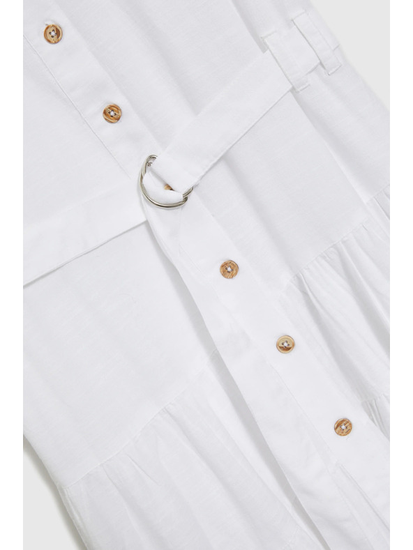 Moodo Moodo hosszú női ing ruha - fehér