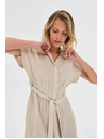 Moodo Moodo női ing ruha - bézs