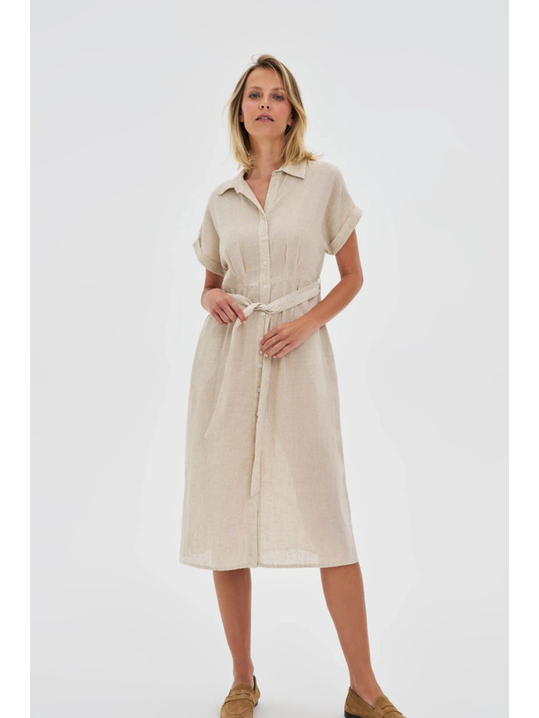 Moodo Moodo női ing ruha - bézs