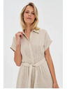 Moodo Moodo női ing ruha - bézs