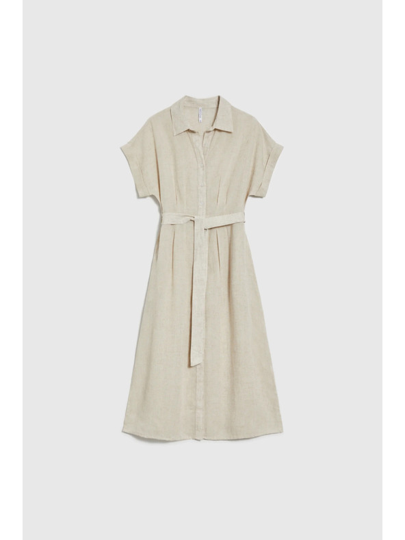 Moodo Moodo női ing ruha - bézs