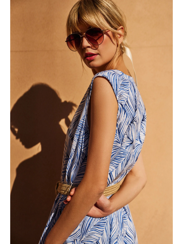 Moodo Világoskék ruha övvel