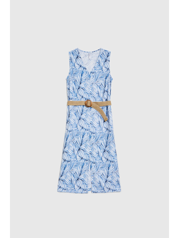 Moodo Világoskék ruha övvel