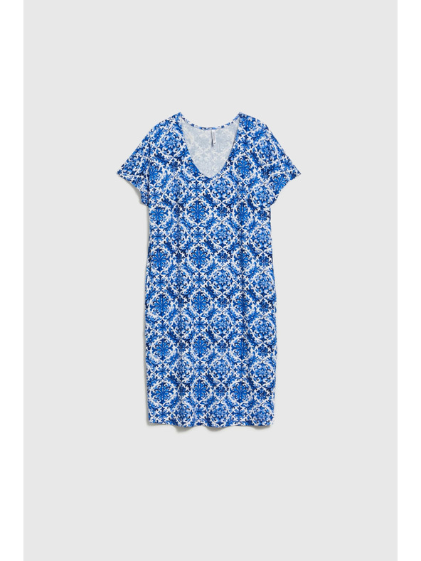 Moodo Moodo kék-fehér női ruha