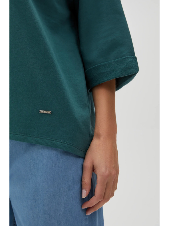 Moodo Zöld háromnegyedes ujjú pulóver