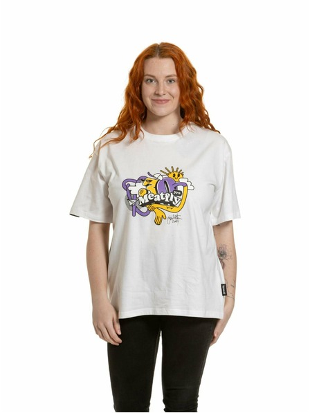 Meatfly Meatfly unisex póló Carter 30 Groove White