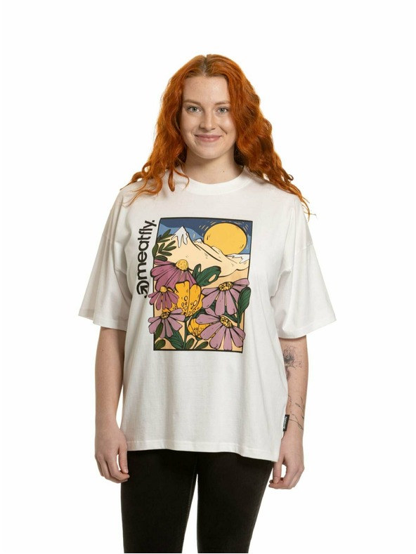 Meatfly Meatfly női póló Vexey White Flowers