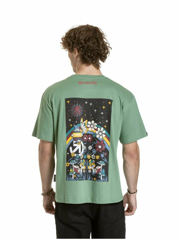 Meatfly Meatfly unisex póló Dwarf Hydge Green Dwarf