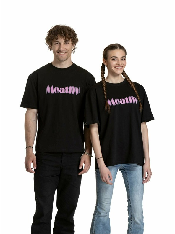Meatfly Meatfly unisex póló Domes Black Blured
