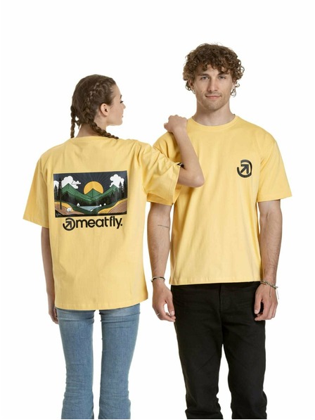 Meatfly Meatfly unisex póló Cachuma Cornsilk Mountains