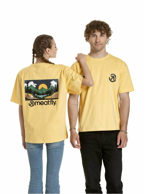 Meatfly Meatfly unisex póló Cachuma Cornsilk Mountains
