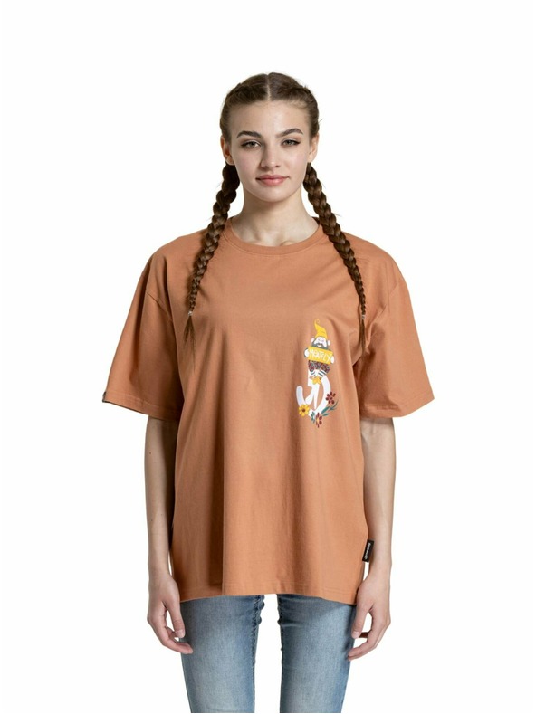 Meatfly Meatfly unisex póló Dwarf Cork Dwarf | Barna