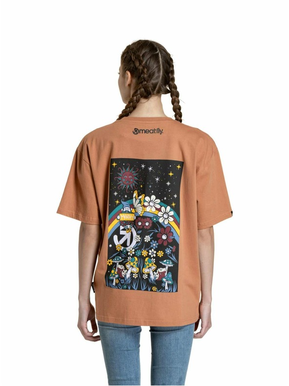 Meatfly Meatfly unisex póló Dwarf Cork Dwarf | Barna