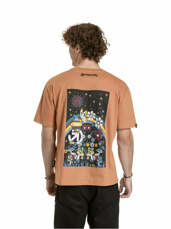 Meatfly Meatfly unisex póló Dwarf Cork Dwarf | Barna