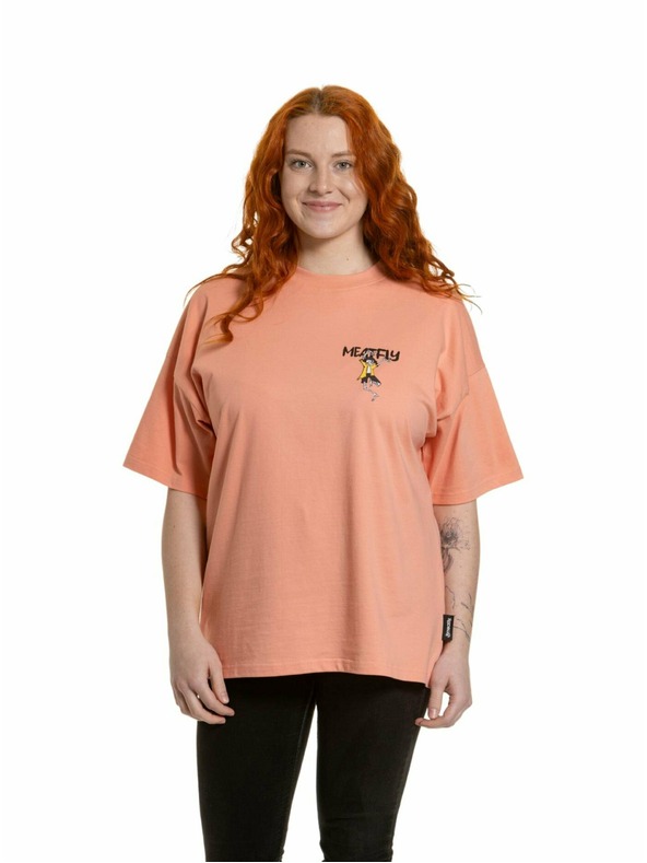 Meatfly Meatfly női póló Vexey Coral Almond Skeleton