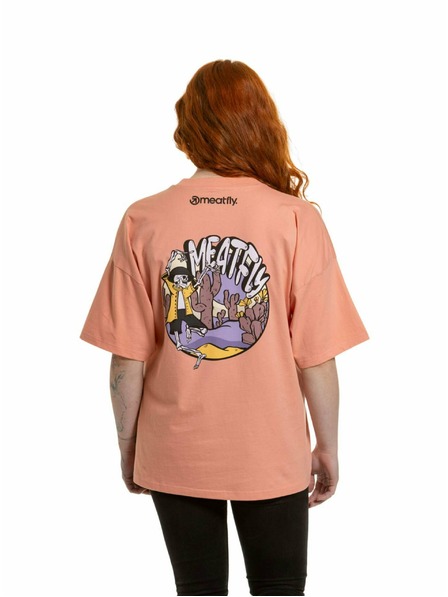 Meatfly Meatfly női póló Vexey Coral Almond Skeleton