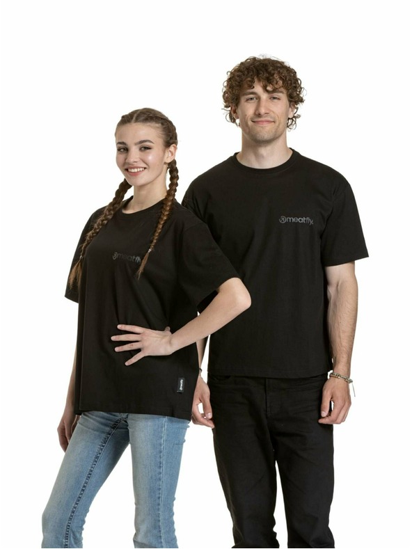 Meatfly Meatfly unisex póló Minimal Black