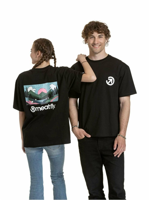 Meatfly Meatfly unisex póló Cachuma Black Blured