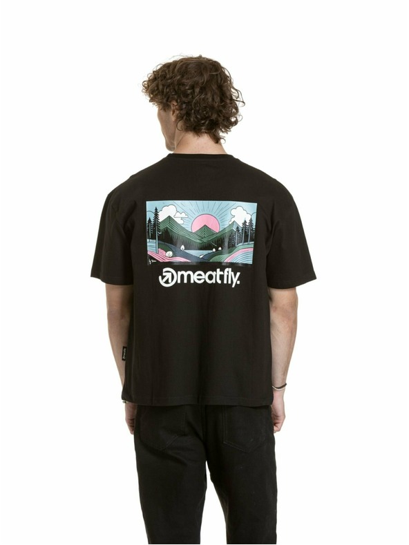 Meatfly Meatfly unisex póló Cachuma Black Blured