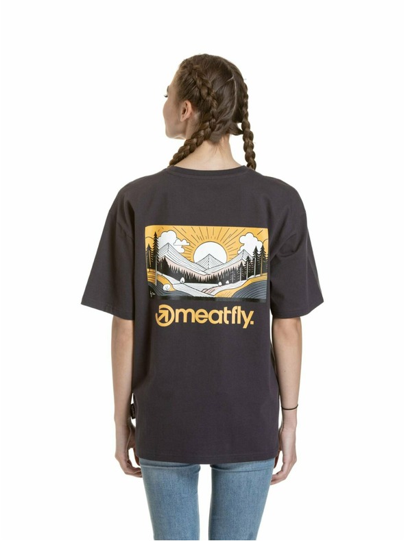 Meatfly Meatfly Cachuma Grey Mountains unisex póló | Szürke