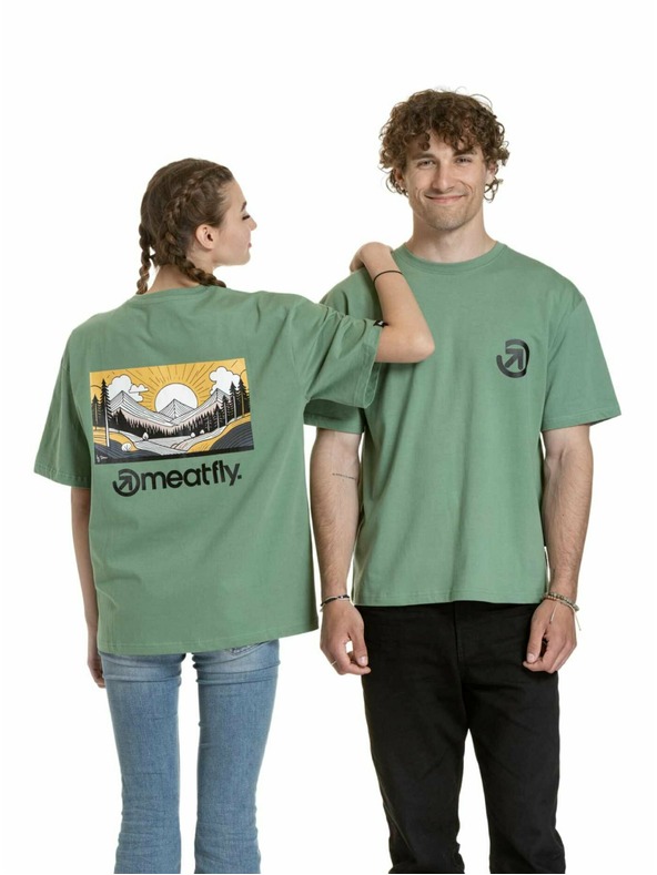 Meatfly Meatfly Cachuma Hedge Green Mountains unisex póló