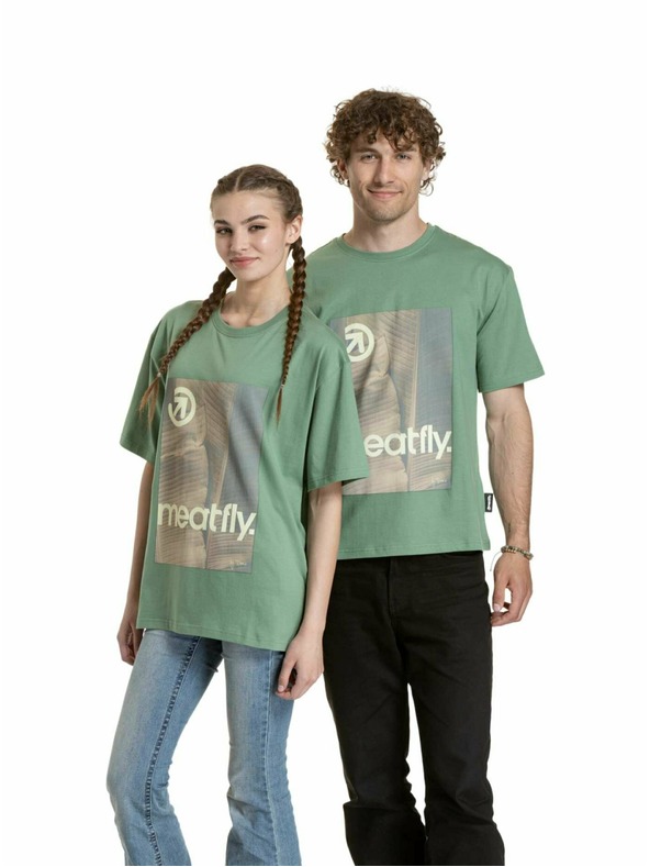Meatfly Meatfly Junglist szürke levél unisex póló | Szürke