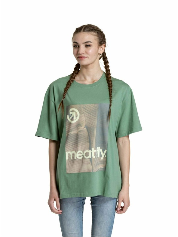 Meatfly Meatfly Junglist szürke levél unisex póló | Szürke
