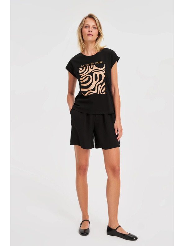 Moodo Moodo női póló - fekete