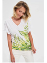Moodo Virágmintás fehér top