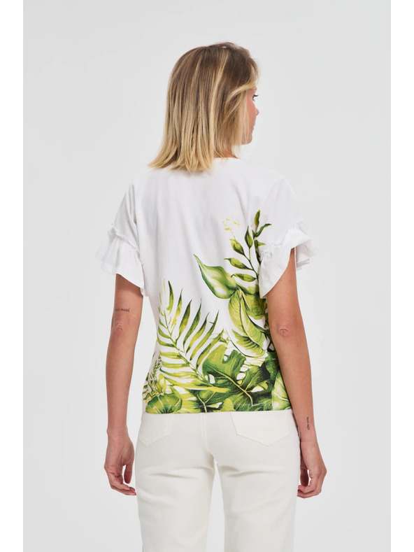 Moodo Virágmintás fehér top