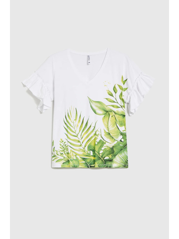 Moodo Virágmintás fehér top