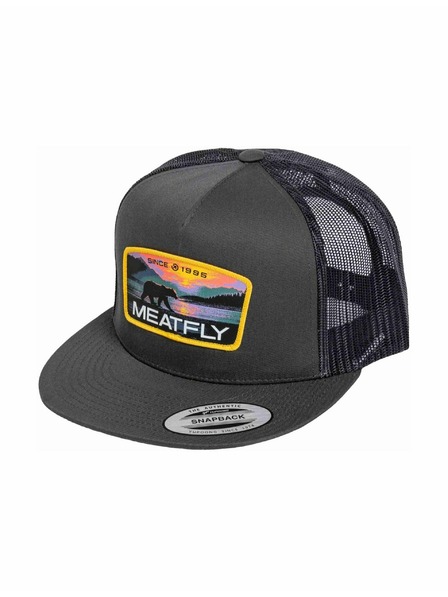 Meatfly Meatfly baseball sapka Thunderbolt Trucker Yellow Alaska / Charcoal | Szürke |
