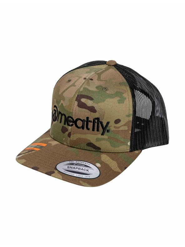 Meatfly Meatfly baseball sapka MF Logo Trucker Black / Multicam | Fekete