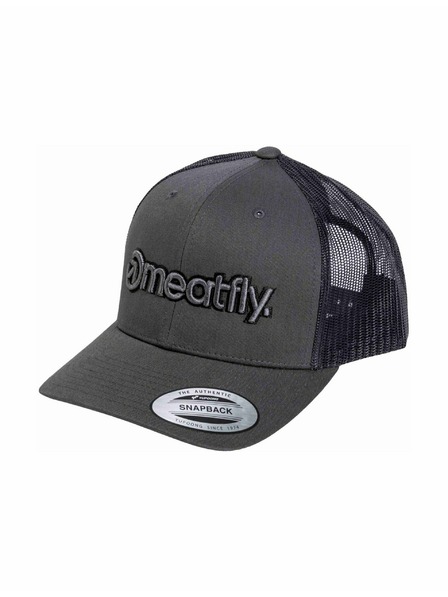 Meatfly Meatfly baseball sapka MF Logo Trucker Black / Grey / Dark Grey | Fekete