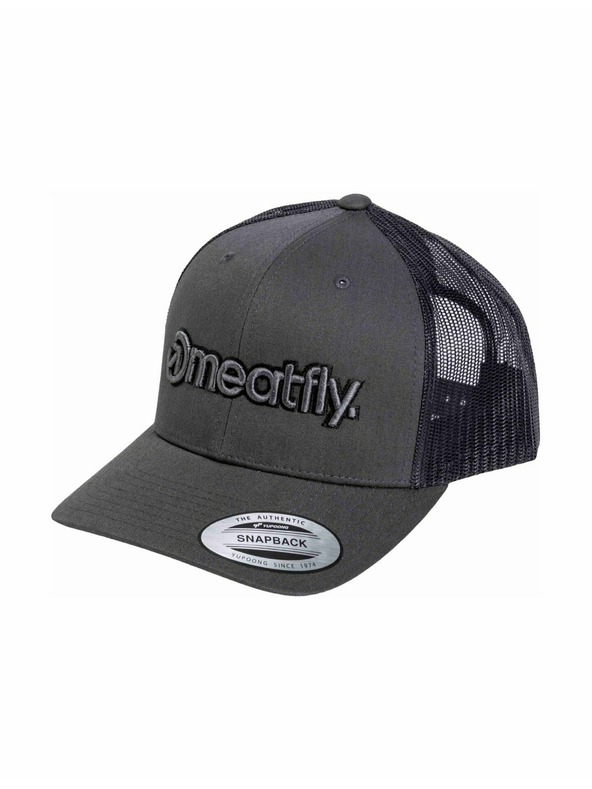 Meatfly Meatfly baseball sapka MF Logo Trucker Black / Grey / Dark Grey | Fekete