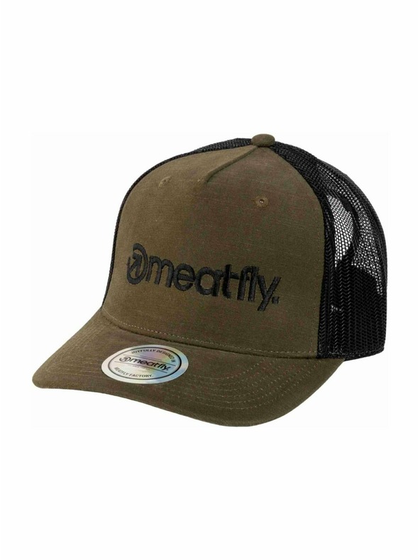 Meatfly Meatfly baseball sapka Shaun Trucker Army / Camo Logo | Fekete | Méret