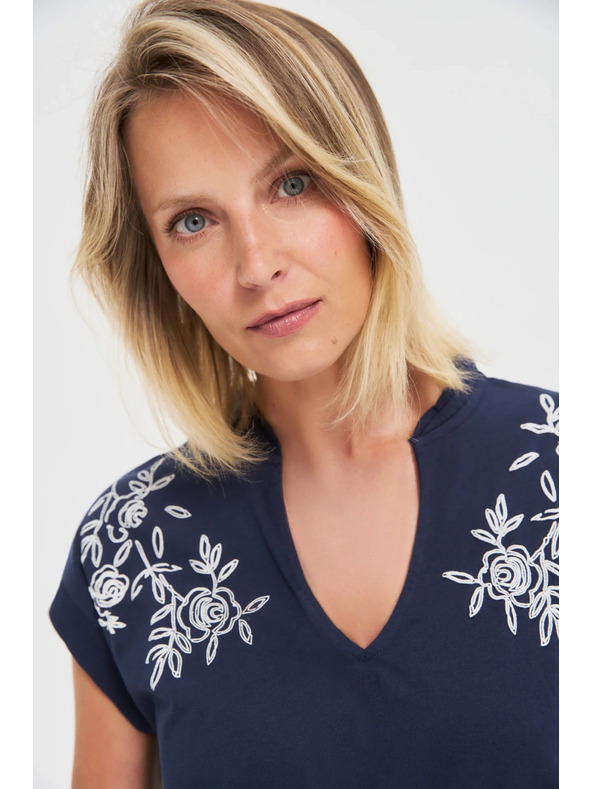 Moodo Moodo női top – tengerészkék