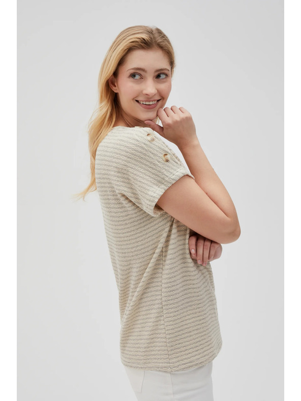 Moodo Moodo női póló - világos bézs