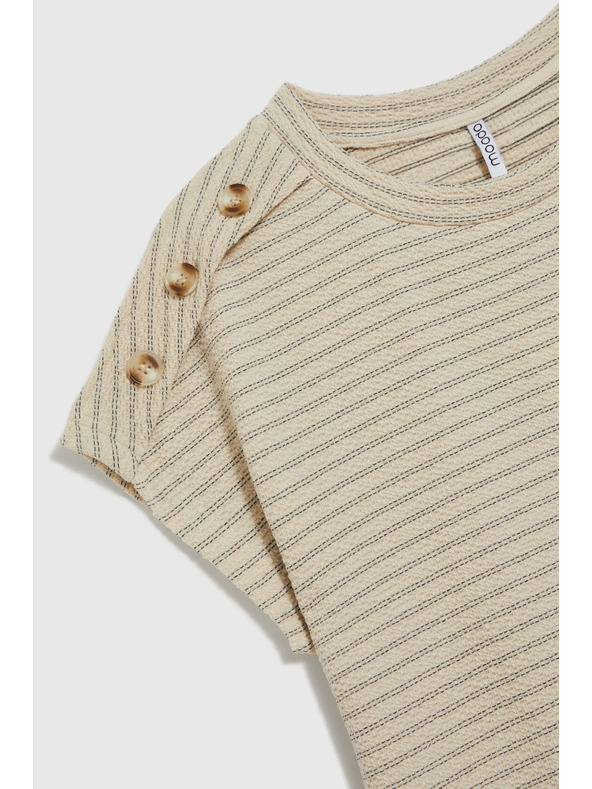 Moodo Moodo női póló - világos bézs