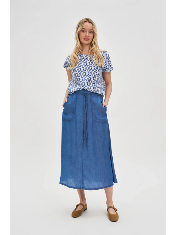 Moodo Kék-fehér mintás póló