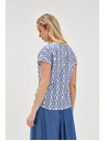 Moodo Kék-fehér mintás póló