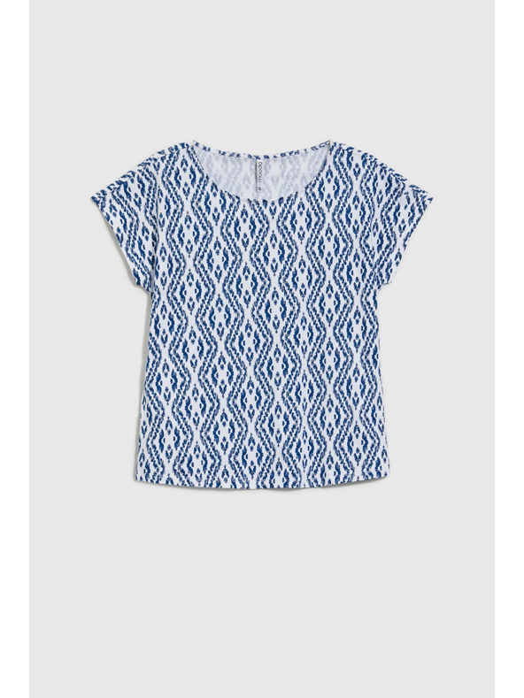 Moodo Kék-fehér mintás póló