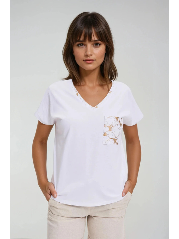 Moodo Moodo pamut női póló – fehér