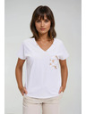 Moodo Moodo pamut női póló – fehér