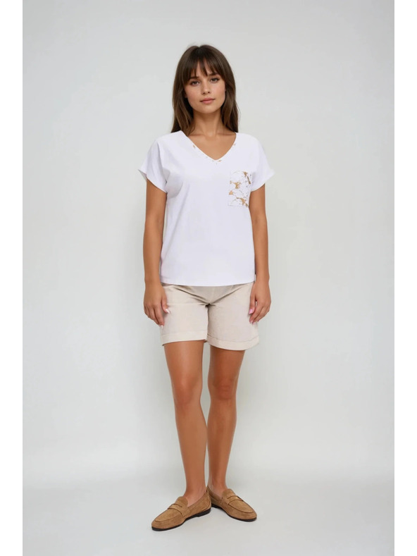 Moodo Moodo pamut női póló – fehér