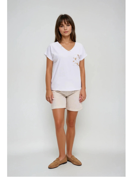 Moodo Moodo pamut női póló – fehér