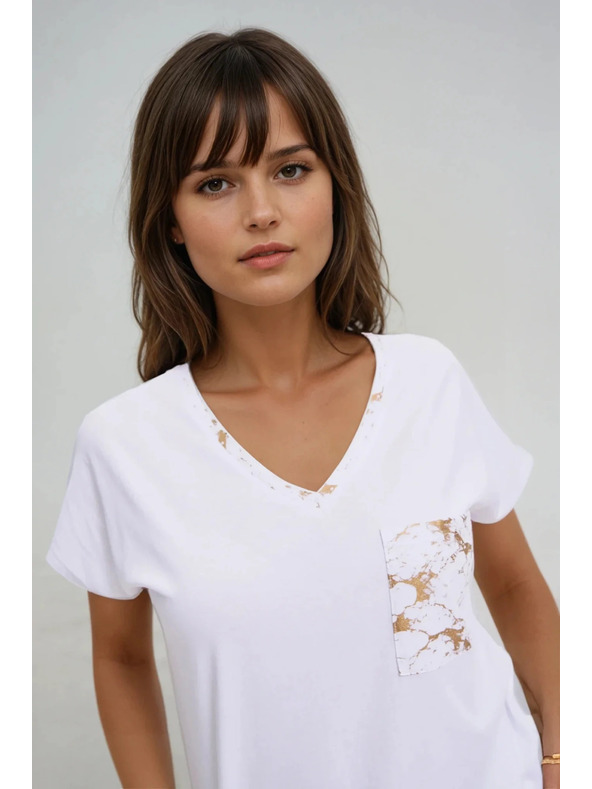 Moodo Moodo pamut női póló – fehér