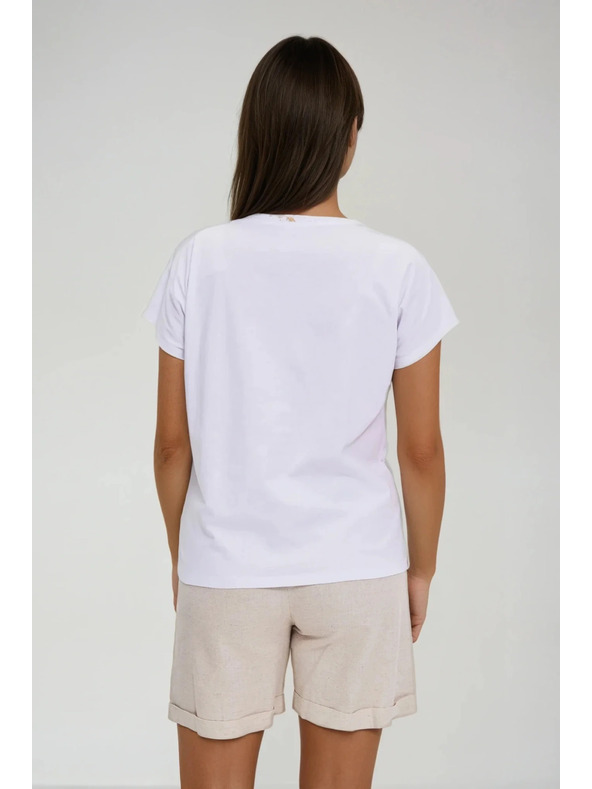 Moodo Moodo pamut női póló – fehér